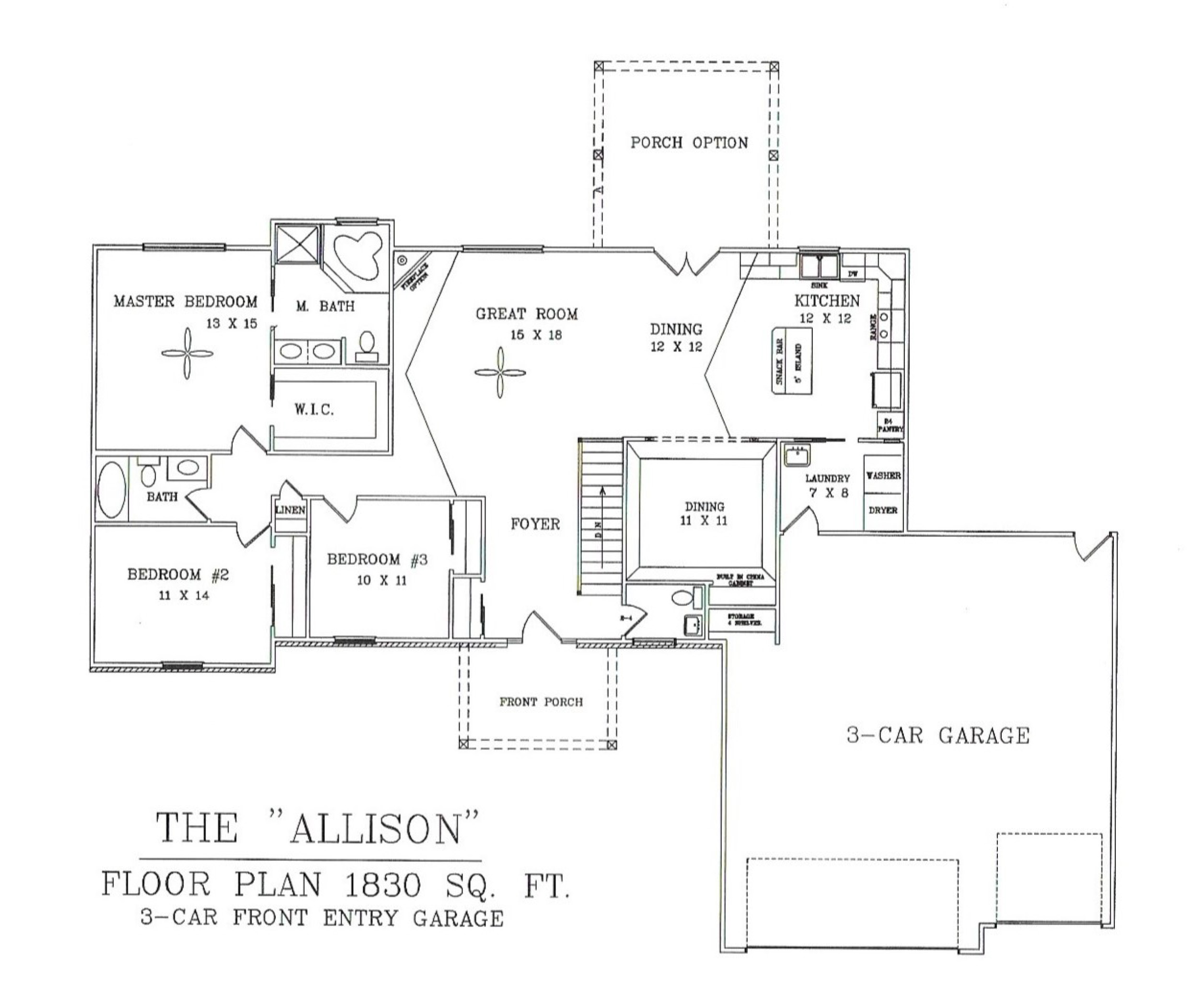 The Allison Floor Plan